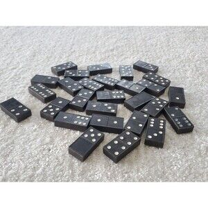 Vintage 28 Pc Wooden Dominoes
